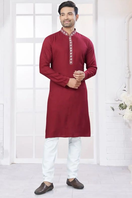 Black Viscose Mirror Kurta Pyjama