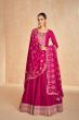Pink Embroidered A Line Anarkali Suit Set