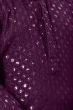 Purple Embroidered Kids Cotton Kurta