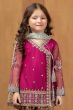 Pink Heavy Embroidered Organza Gharara Set