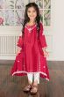 Red Silk Kurti Set