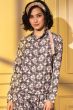 Light Brown Printed Crepe Co-ord Set