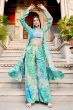 Blue Printed Georgette Co-ord Set