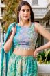 Blue Printed Georgette Co-ord Set