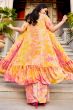 Orange Printed Georgette Co-ord Set