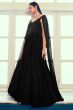 Black Georgette Indowestern Gown