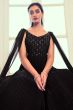 Black Georgette Indowestern Gown