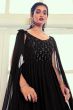Black Georgette Indowestern Gown