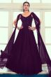 Purple Georgette Indowestern Gown