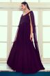 Purple Georgette Indowestern Gown