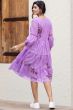 Purple Printed Cotton Dress