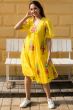 Yellow Printed Cotton Dress