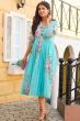 Blue Printed Cotton Dress
