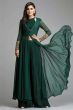 Bottle Green Georgette Anarkali Suit