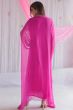 Cerise Pink Embroidered Chiffon A Line Suit