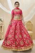 Pink Embroidered Art Silk Lehenga
