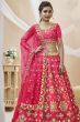 Pink Embroidered Art Silk Lehenga