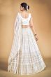 White Embroidered Georgette Lehenga Set