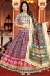 Pink Dola Silk Printed Lehenga Set