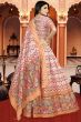 Orange Dola Silk Printed Lehenga Set