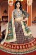 Purple Dola Silk Printed Lehenga Set