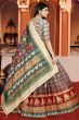 Purple Dola Silk Printed Lehenga Set