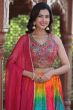 Multicolor Patola Print Jacquard Lehenga Choli