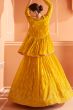 Mustard Yellow Embroidered Georgette Lehenga