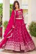 Pink Embroidered Georgette Designer Lehenga