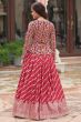 Red Viscose Jacquard Lehenga Set