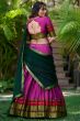 Magenta Pink Silk Lehenga.