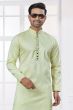 Light Green Poly Cotton Ethnic Kurta Set