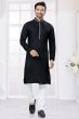 Black Poly Cotton Ethnic Kurta Set