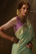 Pistachio Green Silk Light Weight Saree