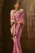 Baby Pink Silk Light Weight Saree