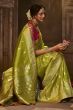 Olive Green Silk Light Weight Saree