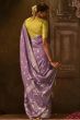 Lavender Silk Ethnic Embroidered Saree
