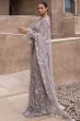 Grey Net Sequence Work Fancy Saree