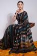 Black Sequins Embroidered Georgette Saree