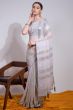 Silver Sequins Embroidered Georgette Saree