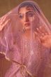 Onion Pink Embroidered Organza Suit Set