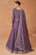 Mauve Silk Anarkali Kameez 