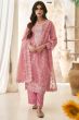 Pastel Pink Silk Pakistani Suit