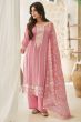Pastel Pink Silk Pakistani Suit