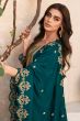 Green Embroidered Suit Silk Set