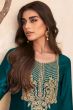 Green Embroidered Suit Silk Set