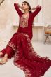 Red Embroidered Suit Silk Set