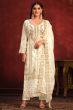 White Viscose Salwar Kameez