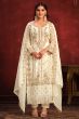 White Viscose Salwar Kameez