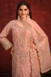 Salmon Peach Viscose Salwar Kameez